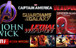 Avengers quadrilogy, Captain America trilogy, Deadpool duology, Guardians of the Galaxy trilogy, John Wick, Lethal Weapon, Mission: Impossible, Sam Raimi's Spider-Man trilogy, Spider-Man "Home" trilogy, and Spider-Verse duology.