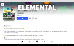 Elemental Powers Tycoon in Roblox