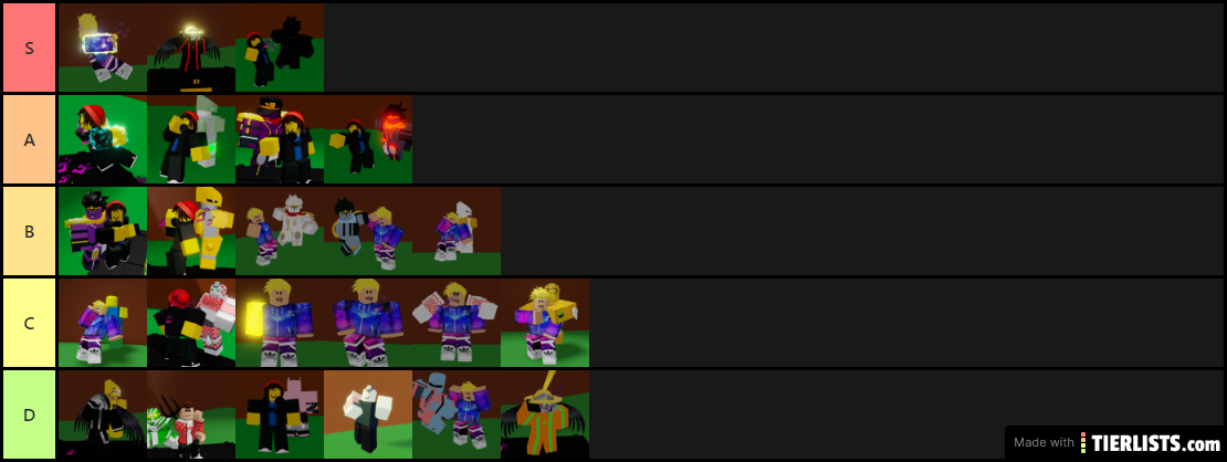 A crazy day rarity tier list