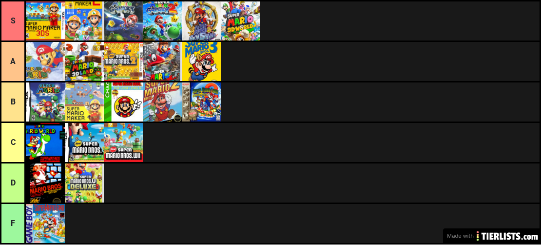 all mario games ranked