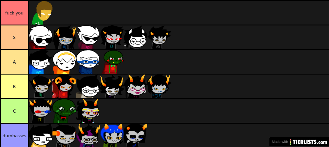 AlmoJo's Homestuck Tier List