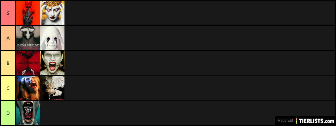 american horror story tier list