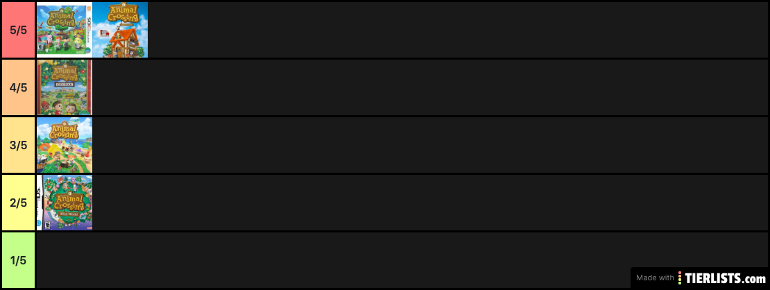 Animal Crossing Games Ranked