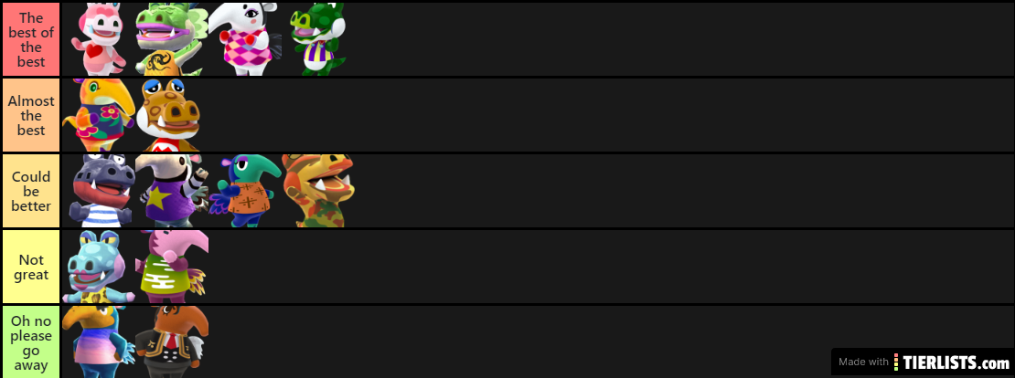 Animal Crossing: New Horizons Tier List 1