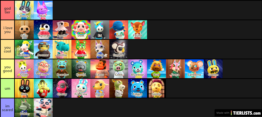 animal crossing tier v1