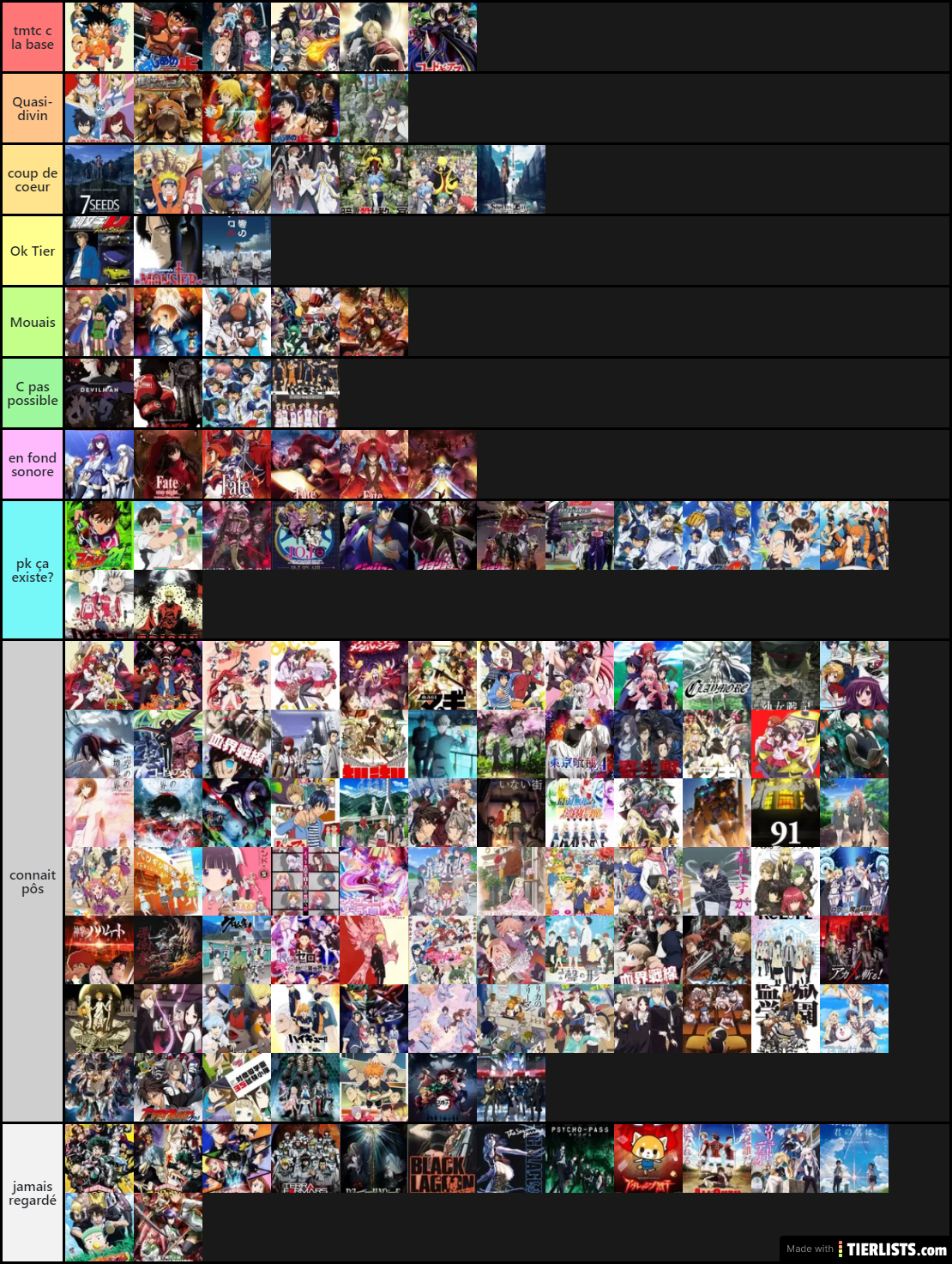 anime tier list au cul c'est la meilleure que j'ai trouvé atm