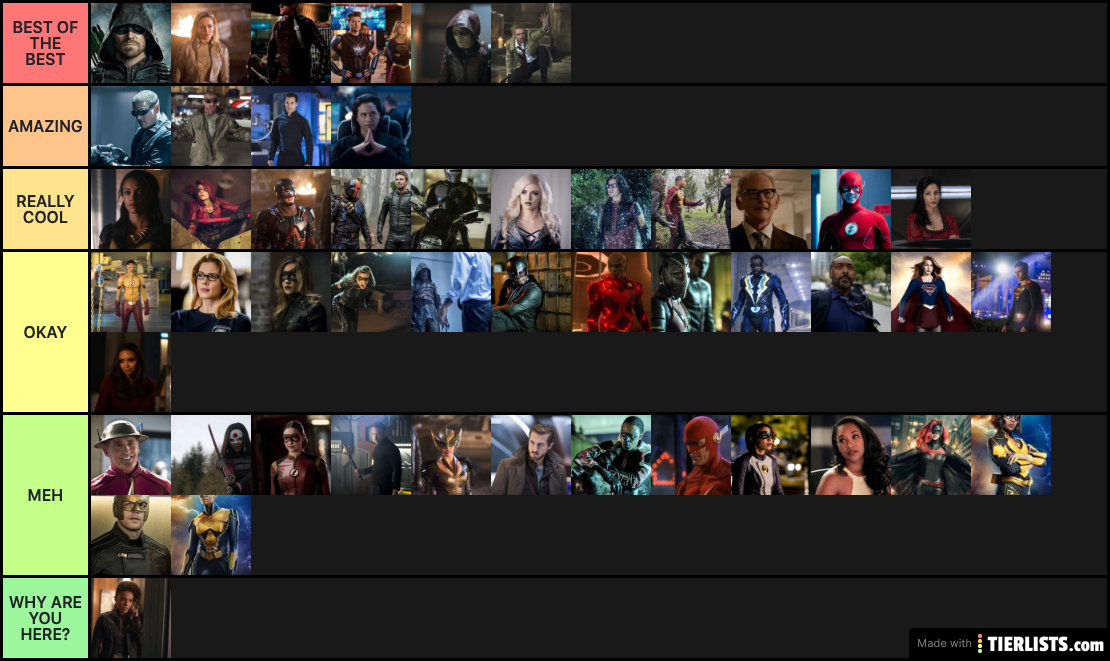 Arrowverse Heroes Ranking