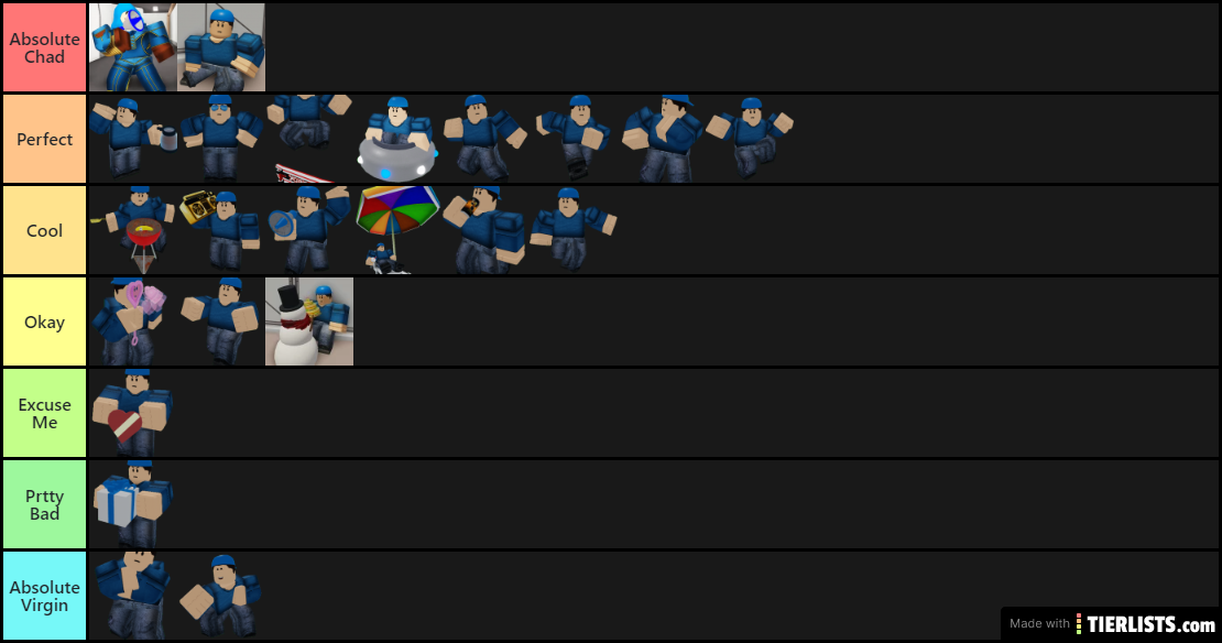 Arsenal Emote Tierlist Example