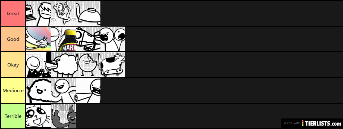 asdfmovie Tier List