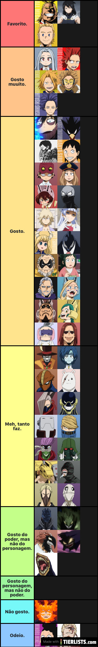 Bnha Personagens