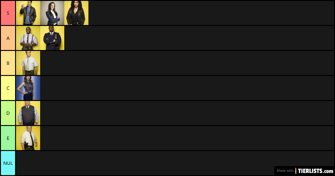 BROOKLYN NINE NINE Tier List