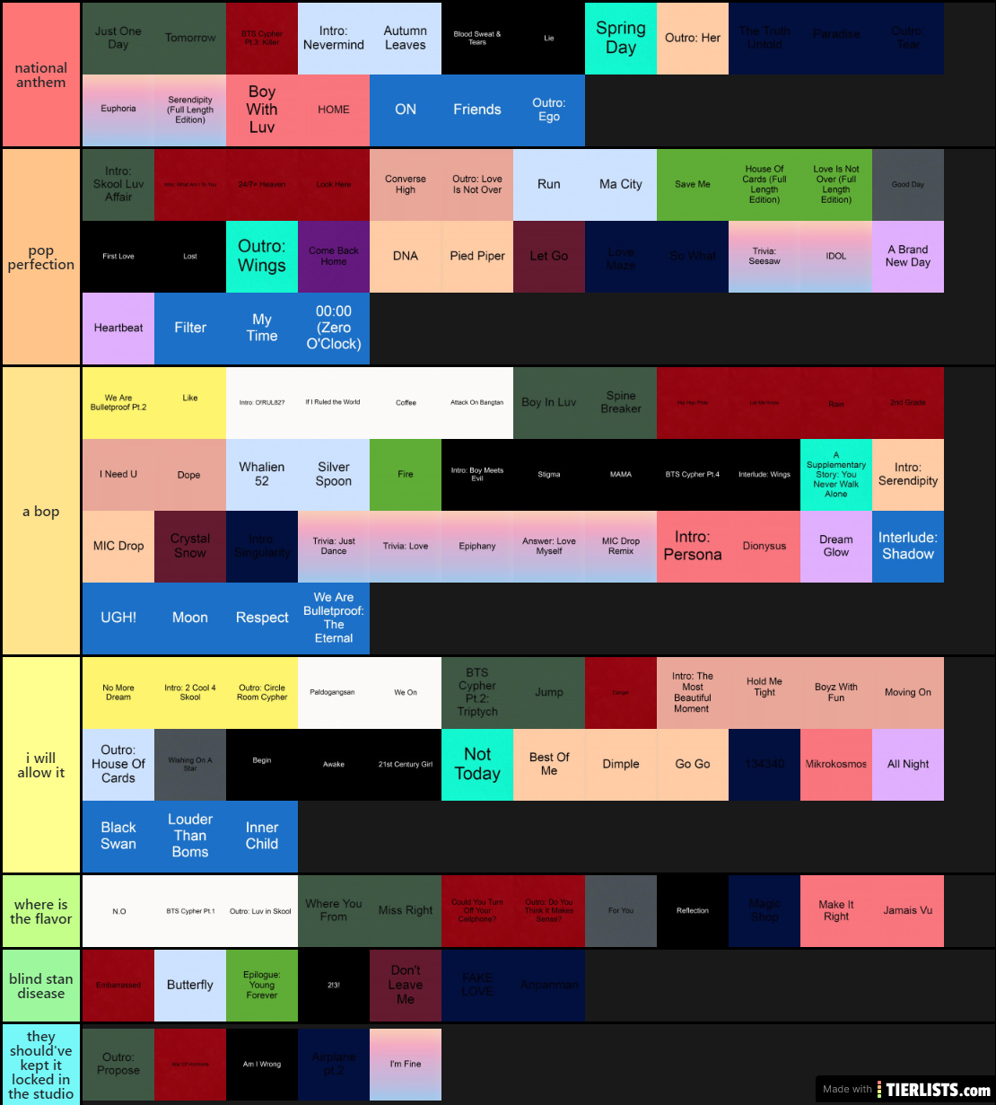 bts songs