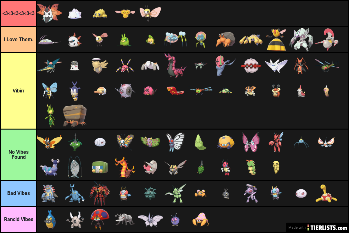 Bug-Type Pokemon Opinions