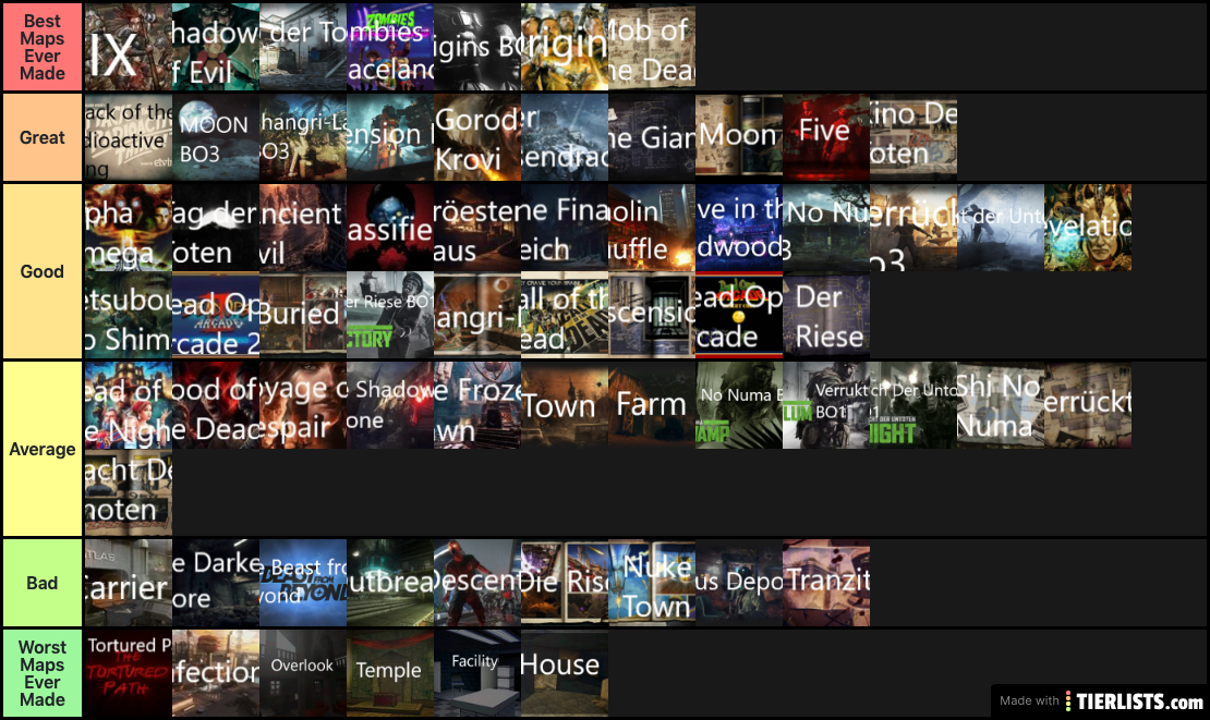 Call of Duty Zombies Maps