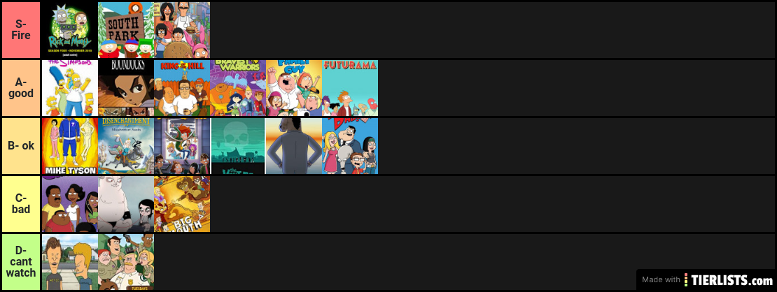 cartoon sitcoms