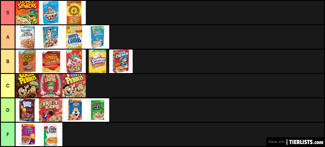 Cereal Tier List