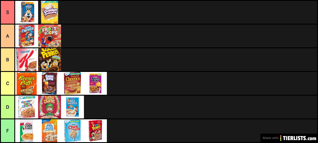 Cereal Tier List