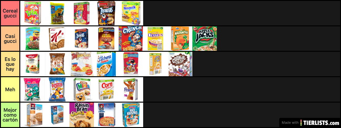 Cereal tier list