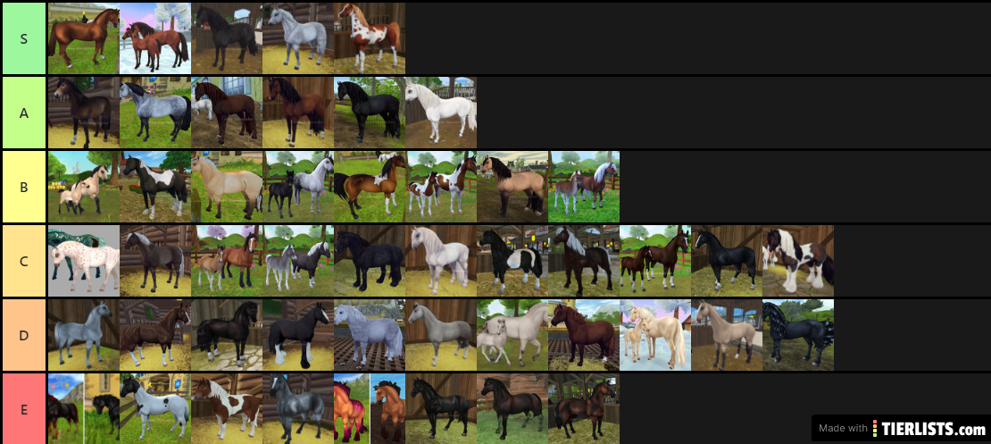 Classement de mes chevaux_Star Stable