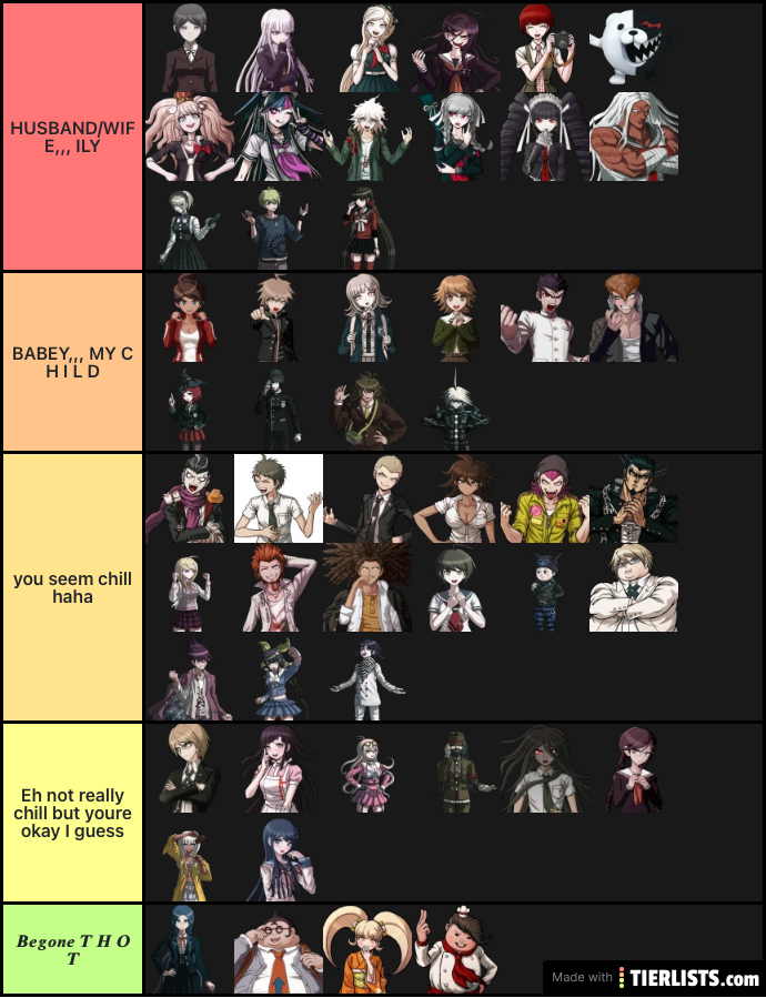 Danganronpa but I realize how many characters Im chill with