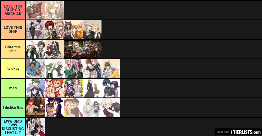 Danganronpa ships (ishimondo is at the top btw)