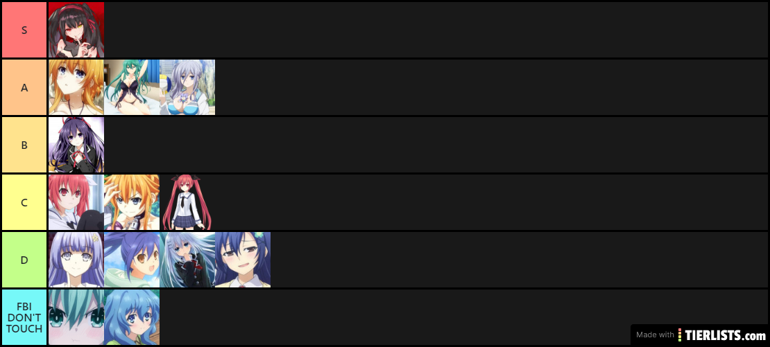 Date a Live Waifu Tier List