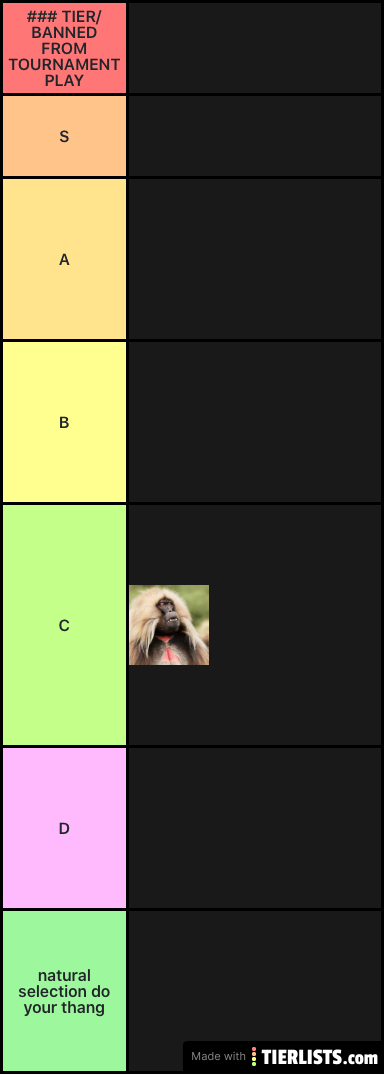 definitive primate tier list