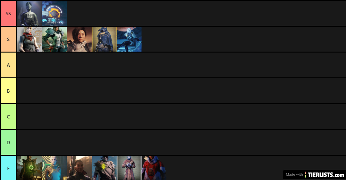 Destiny 2 waifus tier list