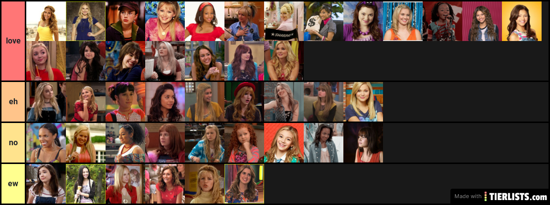 disney channel female characters