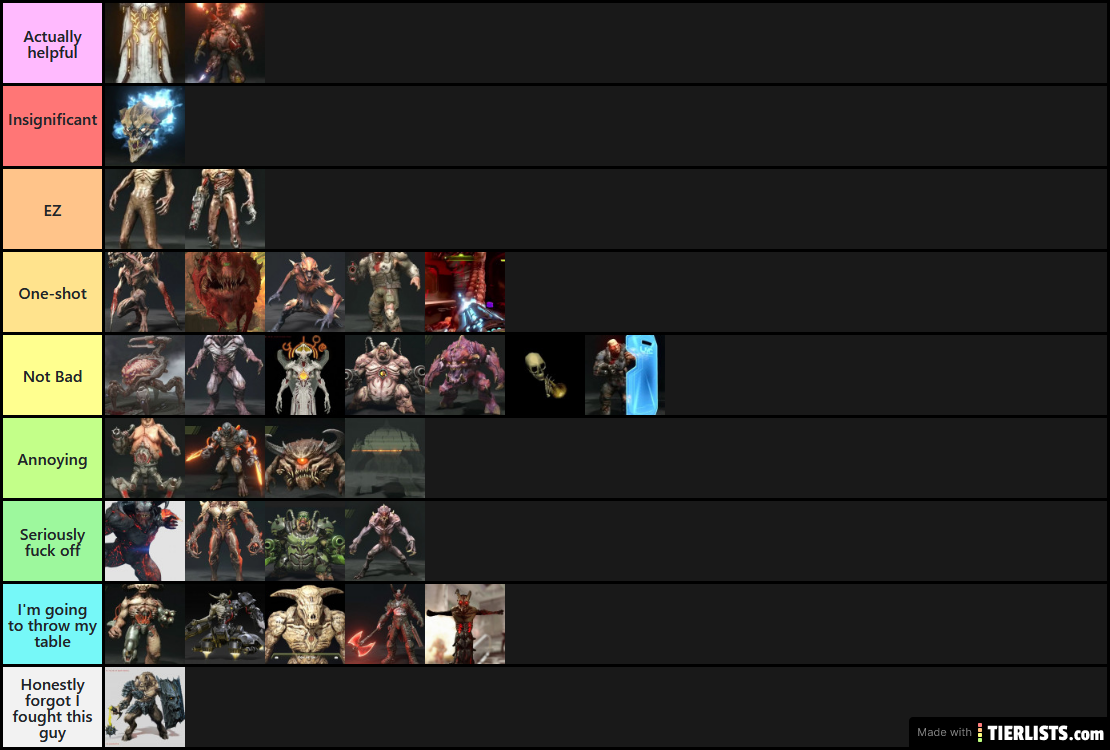 Doom Eternal: Enemy Tier List