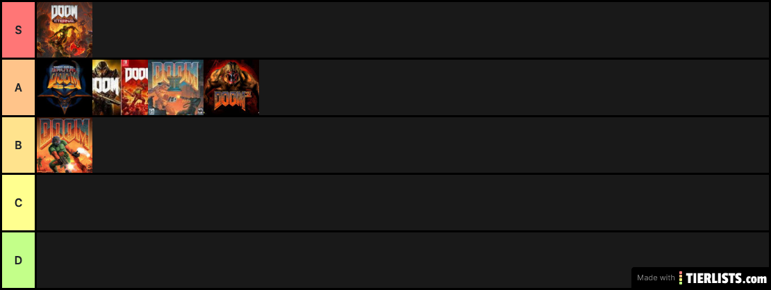 DOOM games tier list