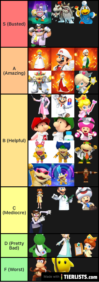 Dr Mario World Stage Mode Doctor Tier List