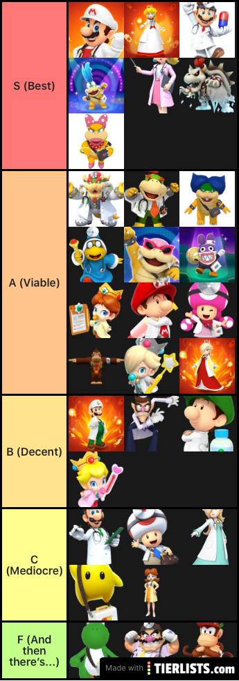 Dr Mario World Versus Tier List