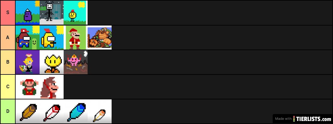 Eli's Magical TV Pixel Art Tier List