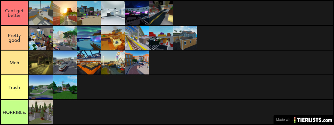 Escri's Arsenal Map Tier List