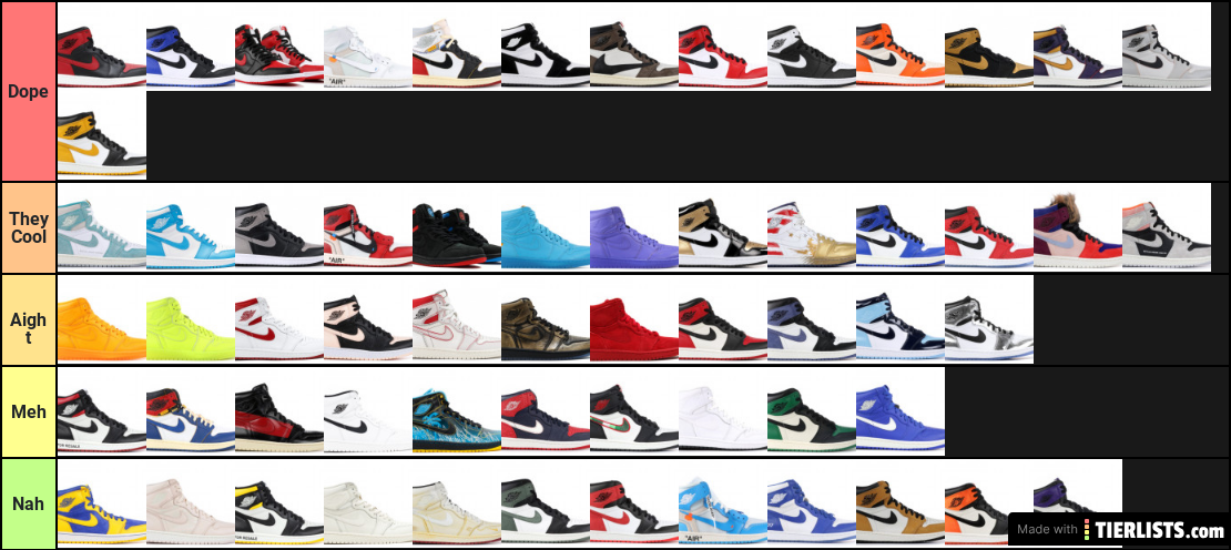 Every Jordan I Tier List