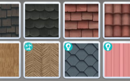 Sims 4 Roof Types, Trims, and Textures