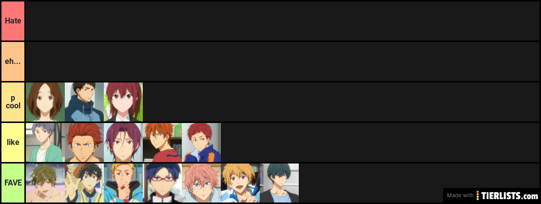 Free! tier list