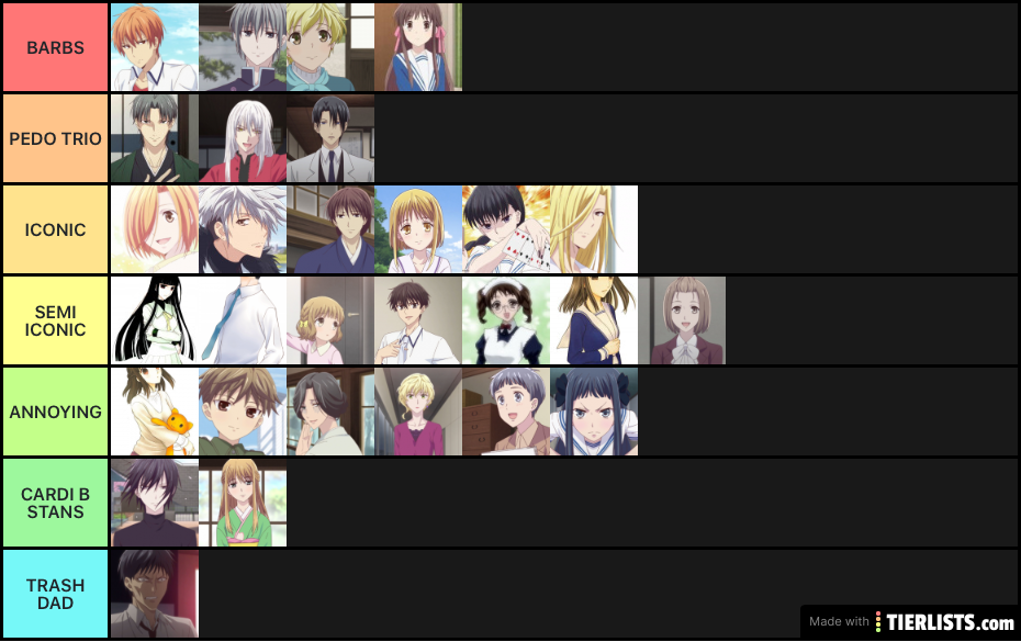 FRUITS BASKET STAN LIST