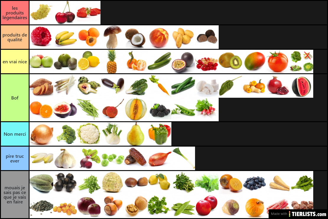 fruits et légumes