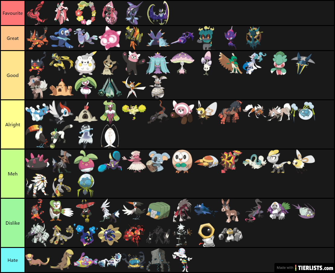 Gen 7 Pokemon