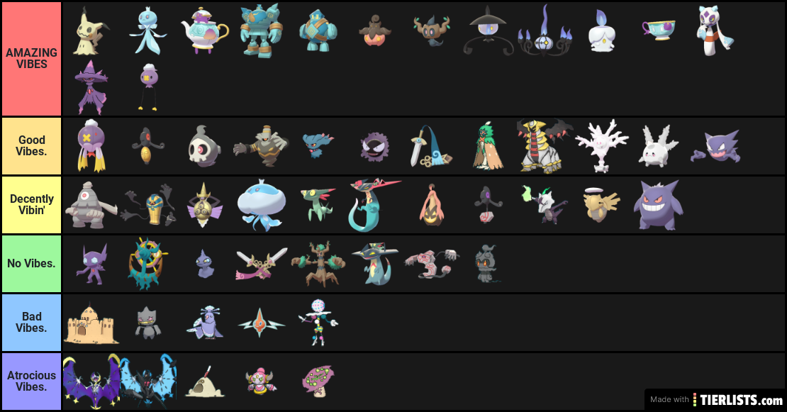 Ghost-Type Pokemon Opinions