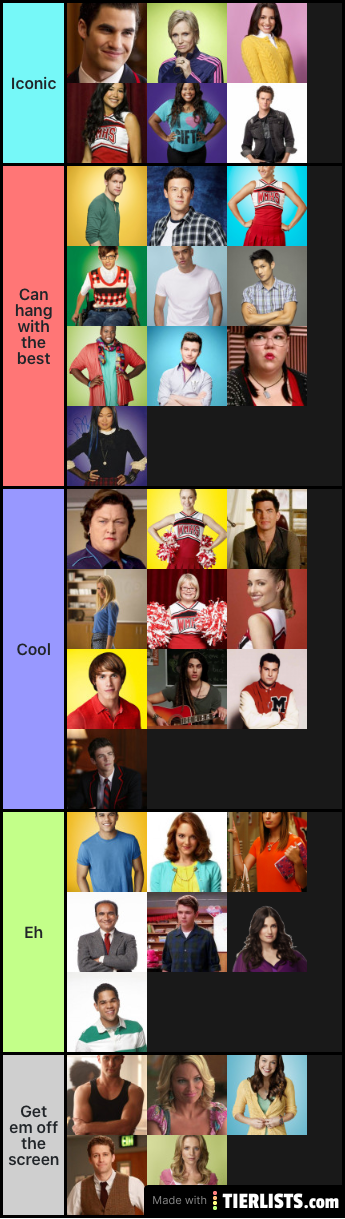 Glee Character Tier