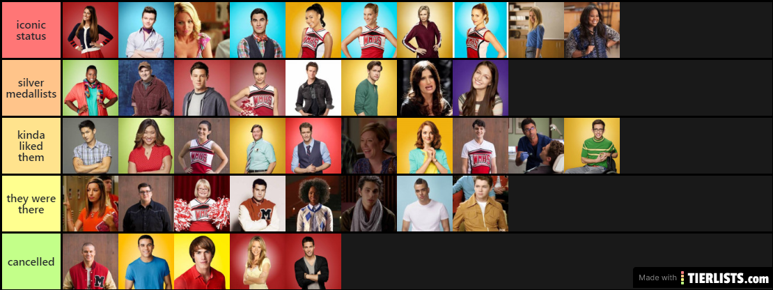 glee characters list