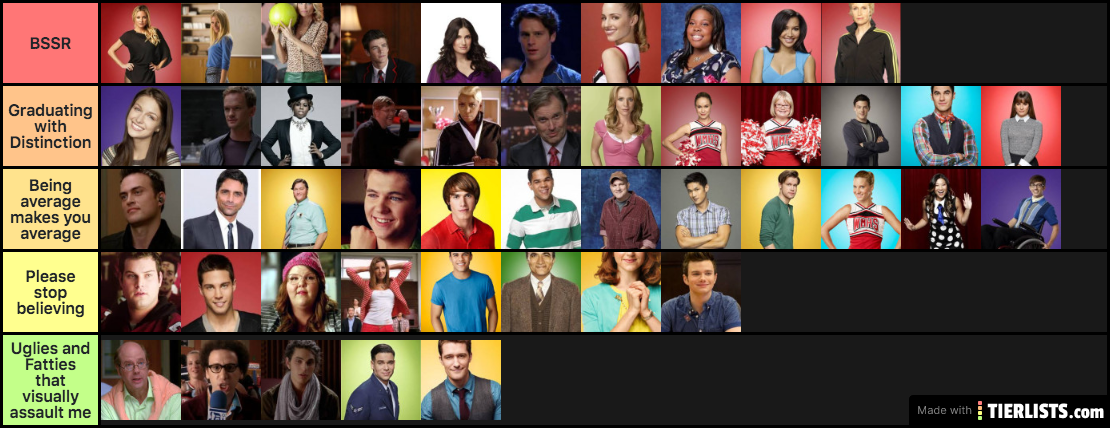 Glee Glee Characters Tier