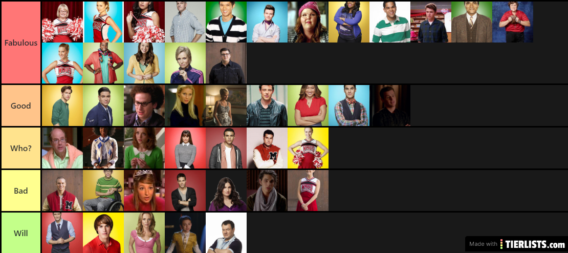 glee tier list