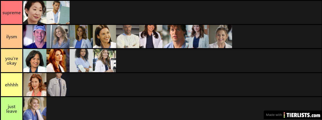 grey's anatomy characters