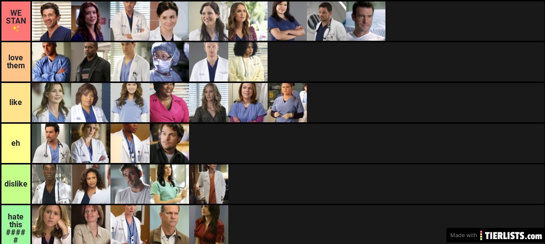 greys characters