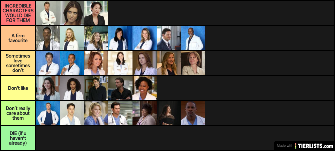 greys characters