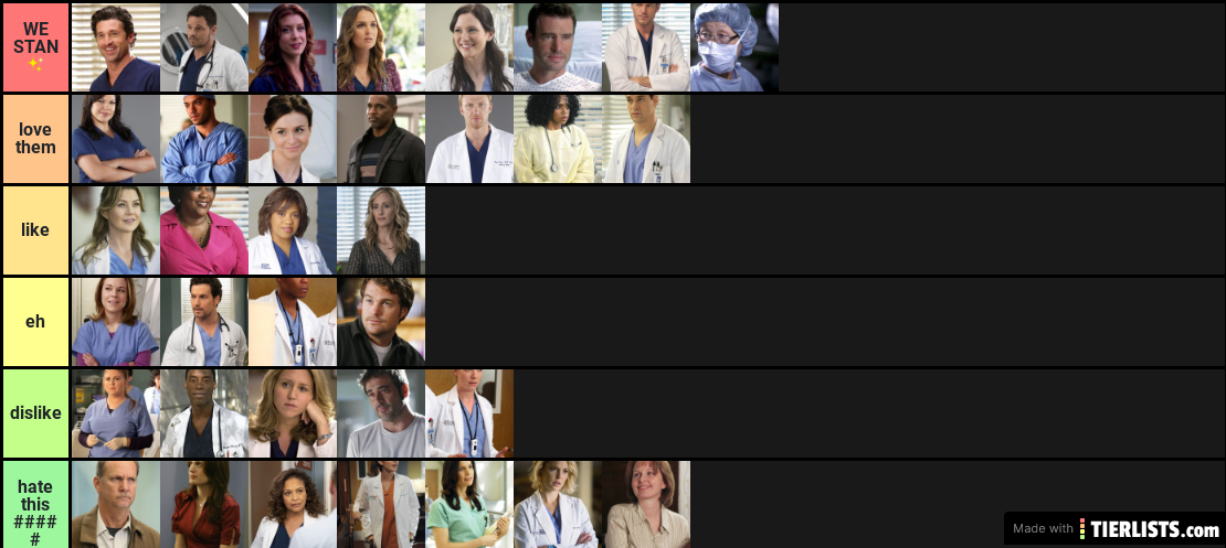 greys characters